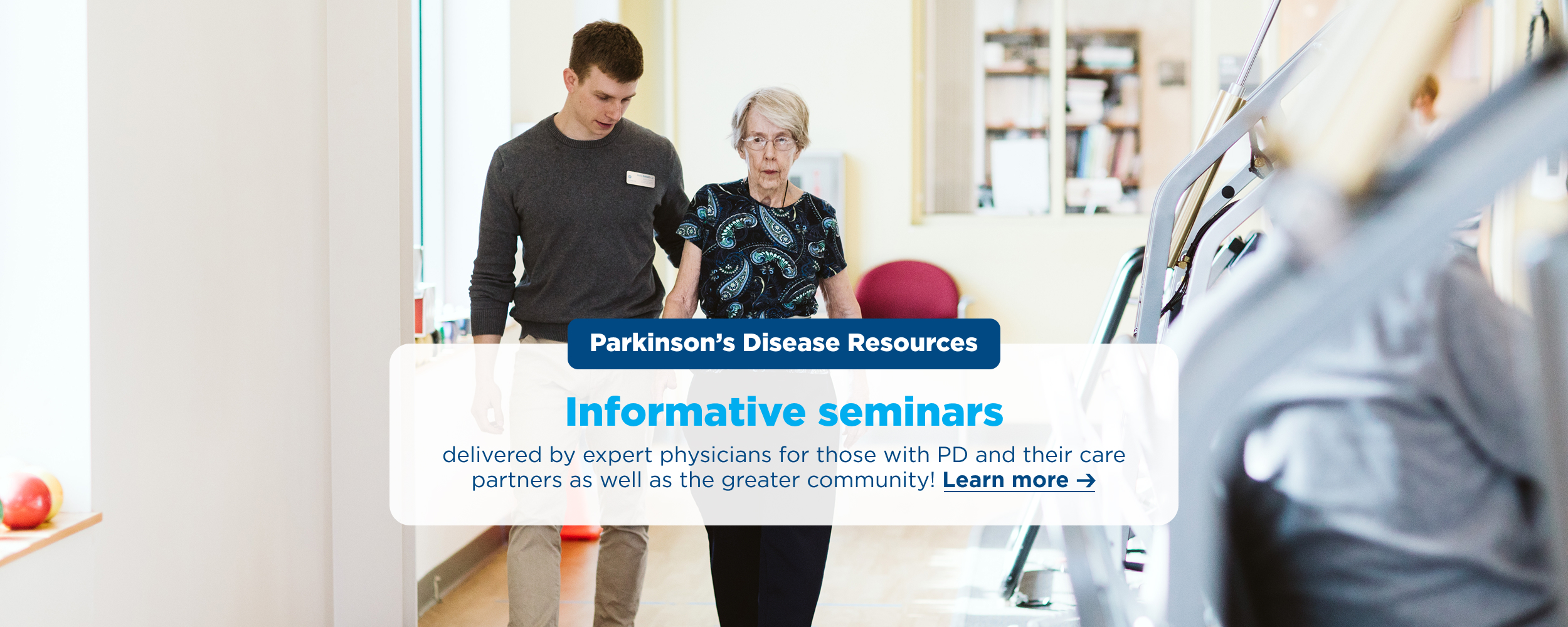 Informative Seminars delivered by expert physicians for those with PD and their care partners as well as the greater community! Click to learn more ?