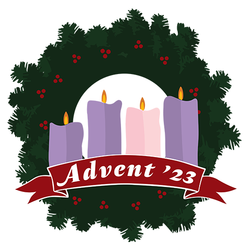 Advent wreath with candles