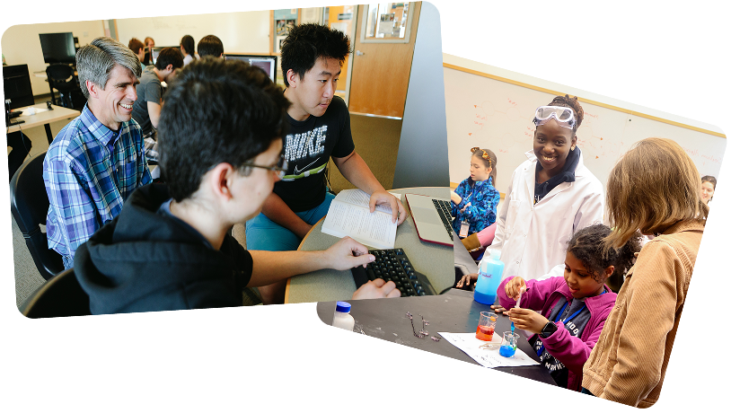 students conducting science experiments